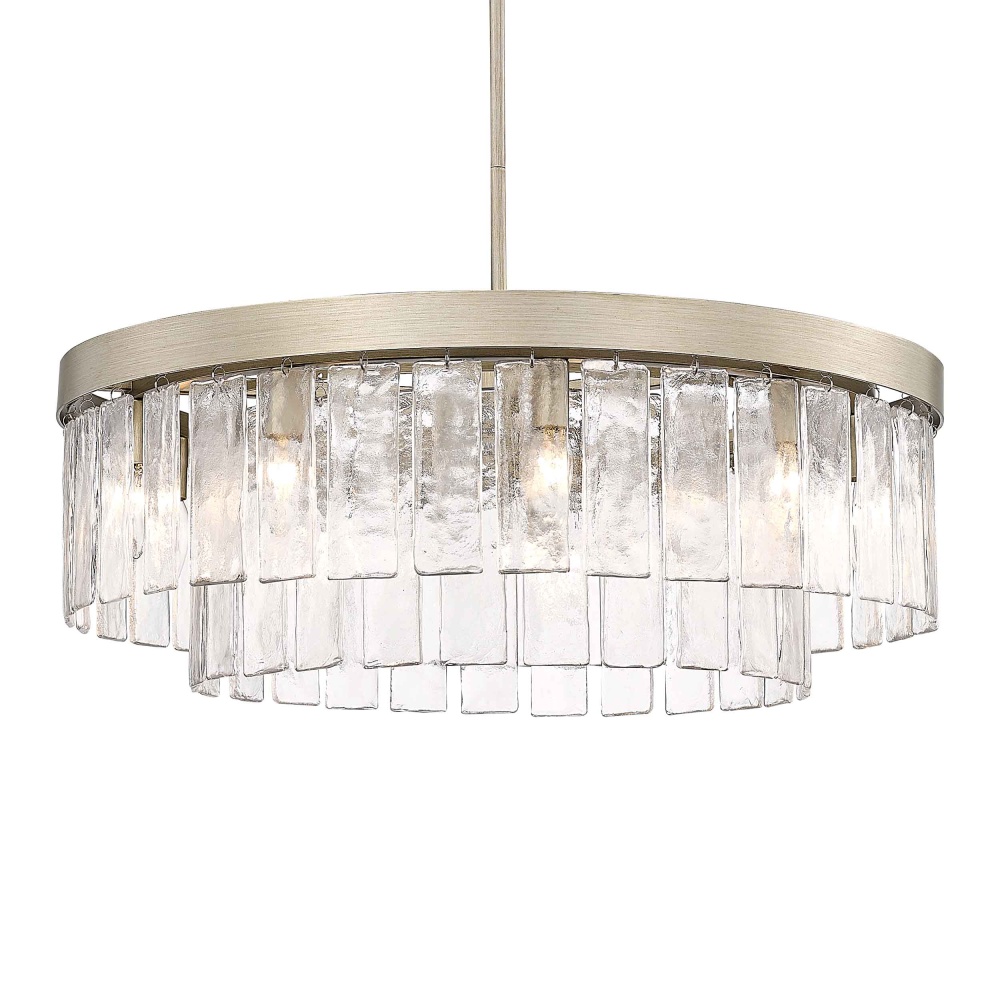 Golden Lighting Ciara 9-light Chandelier in White Gold